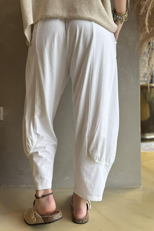 Jo Jo Quirky Classic Barrel Pant White
